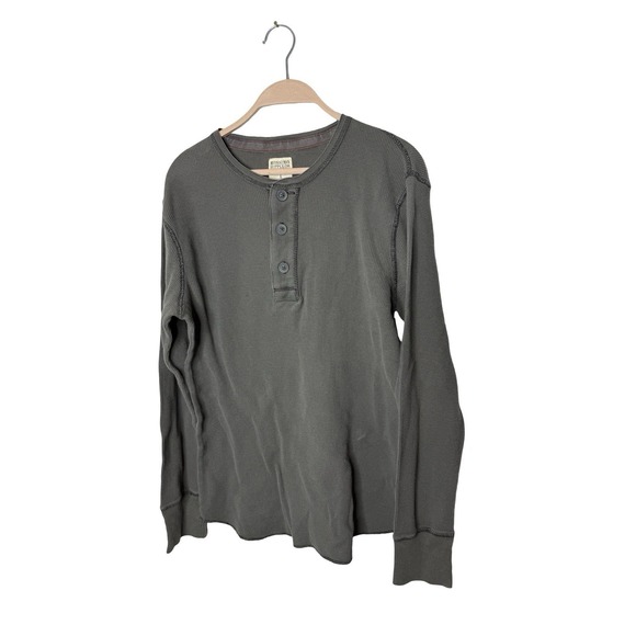 Mossimo Supply Co. Other - Mossimo Mens Long Sleeve Waffle Knit Thermal Henley‎ gray Large Layering Preppy